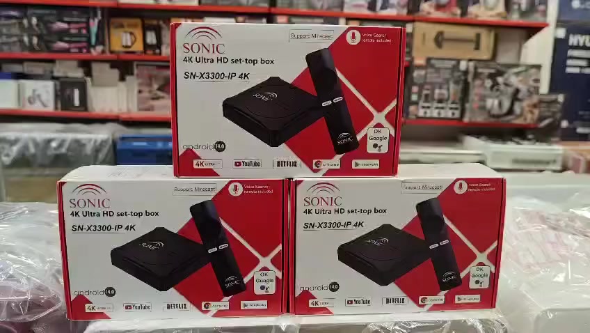 📺✨ عرض رمضاني مميز من بروج الرشيد للوكالات ✨📺

احصل على جهاز SONIC 4K Ultra HD Set-top Box (SN-X3300-IP 4K) وخلي تلفزيونك يصير سمارت بكل سهولة! مع اشتراك مجاني 5 سنوات

🔹 يدعم دقة 4K Ultra HD لصورة واضحة جداً  
🔹 نظام Android 14.0 سريع وسلس  
🔹 يحتوي على YouTube + Netflix + Google Play لتحميل كل التطبيقات  
🔹 يدعم Chromecast & Miracast لعرض شاشة الموبايل على التلفزيون  
🔹 ريموت ذكي مع بحث صوتي (Voice Search)  
🔹 يدعم OK Google للتحكم الصوتي بسهولة  
🔹 مناسب للمشاهدة الرمضانية: مسلسلات، أفلام، قنوات بث مباشر وتطبيقات

🌙🎁 عرض رمضان خاص  
سعر منافس + ضمان من بروج الرشيد للوكالات  
الكمية محدودة — احجز جهازك الآن قبل نفاد العرض!
السعر السابق: 65 الف 
السعر الحالي : 55 الف 

📩 راسلنا خاص للحجز والاستفسار 
            ***********  
🚚 متوفر توصيل مجاني الى جميع محافظات العراق

العنوان : الفرع الاول ناحية الرشيد حي الصناعي مقابيل ثانوية ابن الهيثم
الفرع الثاني المحمودية حي البتول مقابيل باسم ابو الفلافل 

#عرض_رمضان #سمارت_بوكس #4K #AndroidBox #بروج_الرشيد
