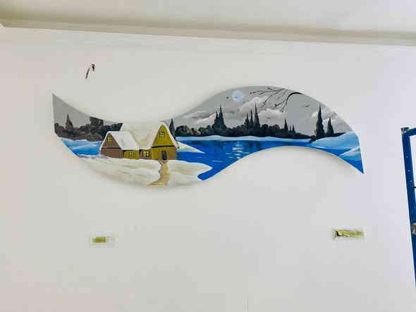 السلام عليكم من أعمالي رسم على الجدار للاستفسار ***********
