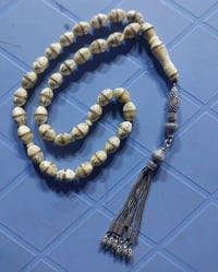 سبحة عاج قديم • ناب الفيل • فضة ٩٢٥