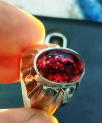 خاتم ياقوت زريجي • صياغة يدوية • بصرة