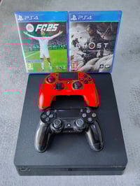 بلايستيشن 4 سليم • جوستك أصلية • مع أقراص وألعاب