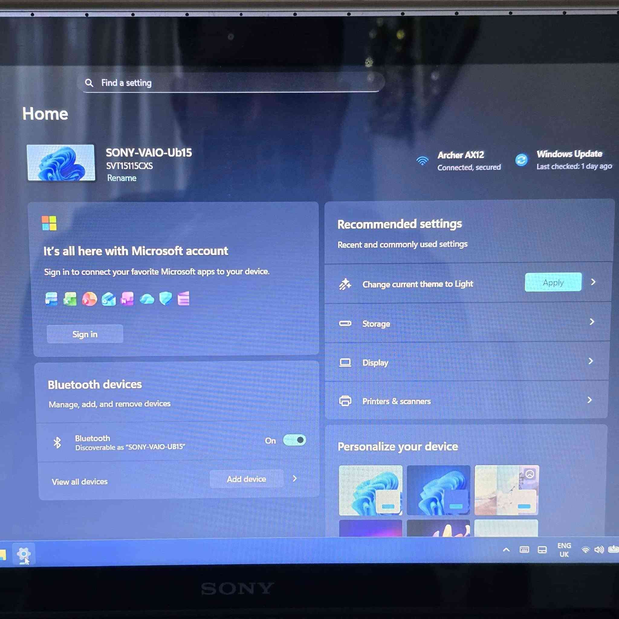 لابتوب SONY VAIO UltraBook 15  SVT15115CXS
مواصفات اللابتوب:
• معالج مركزيIntel Core i7-3537U @ 2.00~2.50 GHz
• معالج رسومي (كرت شاشة) مشترك Intel HD Graphics 4000
ملائمات تماماً لكافة الاعمال المكتبية والدراسية
• شاشة 1080×1920 - 8bit Bit Depth  60Hz  لمس بـ10 اصابع 
• ذاكرة وصول عشوائي (رام) 8 جيجابايت (DDR3)
• الهارد الأول (SSD Sata M.2 128GB) & الهارد الثاني (HDD HGST Japan 500GB 7200-RPM)
• لوحة مفاتيح (كيبورد) ممتدة (لوحة أرقام) ضوئية
• نسبة نظافة جيدة 80~90 بالمية
• مع شاحنتها الأصلية + ماوس وايرلس هدية
السعر  325 ألف وبيها مجال للتعامل
للتواصل فيسبوك & واتساب أو تلفون: ***********
موجود توصيل لكل المحافظات العراق الحال, واسط
