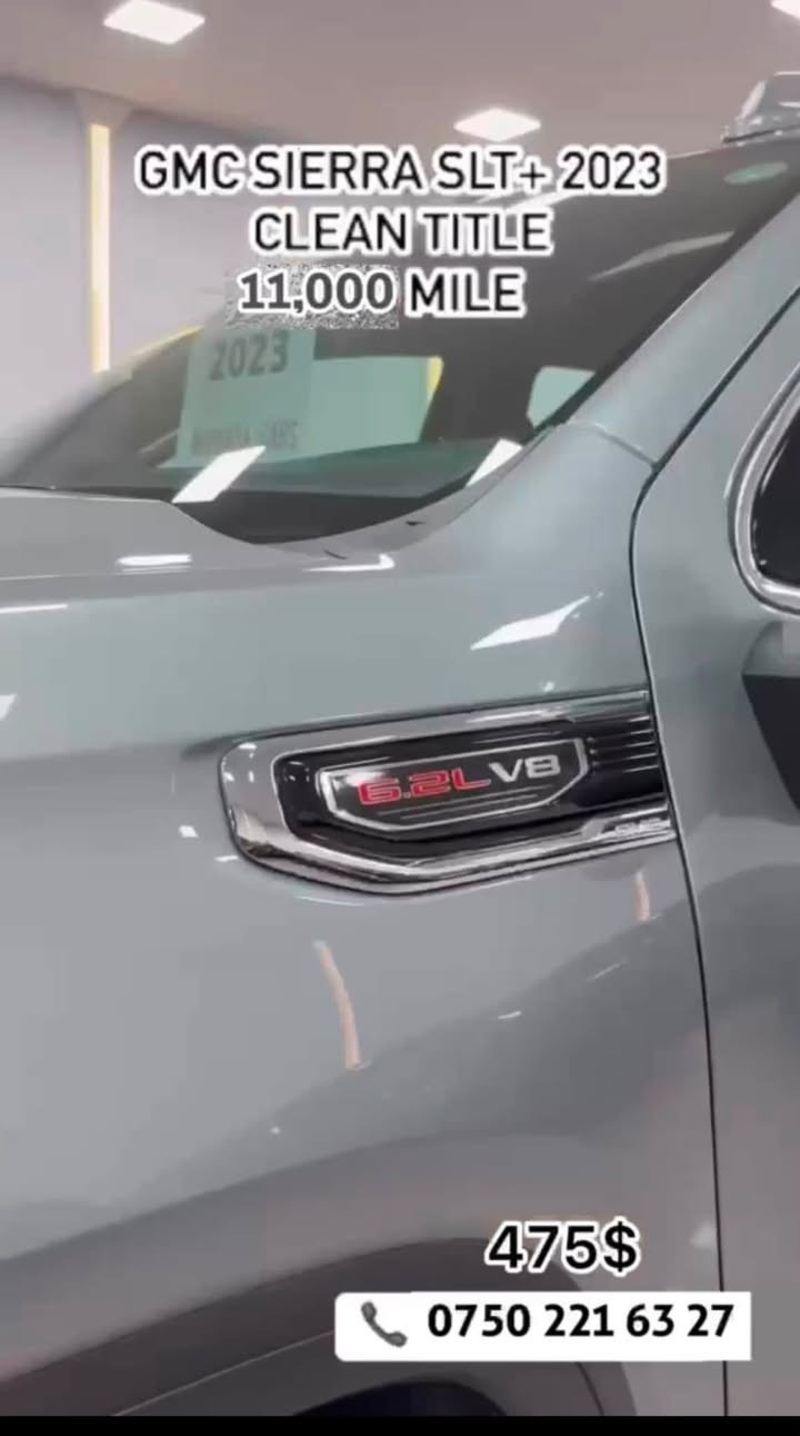 GMC-sierra -Denali موديل -2023
محرك V8-6200
سعر /475$
كلين تايتل 
فول فول مواصفات 
ماشي 11000 mi
عنوان اربيل 
اتصال-***********_***********
