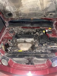 كيا ابتومه 2004 لون احمر كير ومحرك وصدر خلفي وامامي خير من الله كهربائ...