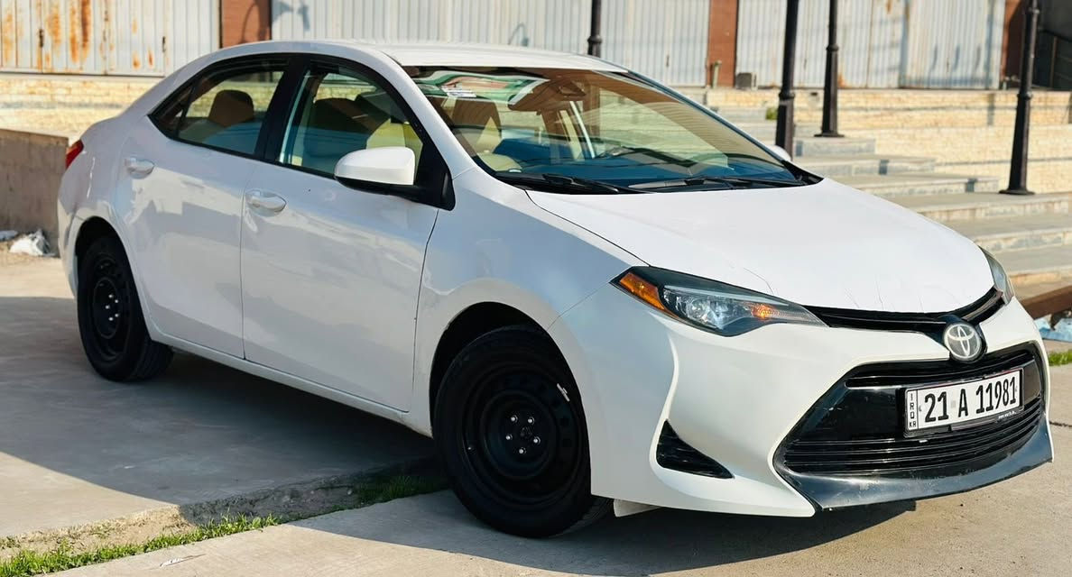 للبيع كورلا LE
السعر 139 بي مجال بسيط
***********
موديل 2018 
بجم كبس
الون ابيض 
داخل اصفر 
تحكم ستيرن 
تثبيت سرعه 
كاميرا خلفي 
تايرات جديد
حجر بلادي 
رادار بلادي 
مكينه كير بشرط 
ماشيه 150
ايرباك فقط برده
صدر امامي خلفي كله جديد
سونار ورقم الشاصي بلمنشور 
رقم سليمانيه  باسمي سنويه رقم جديد 
تحويل وكاله ثاني يوم 
مابيها برغي نقص 
مكان السياره ديالى خانقين
