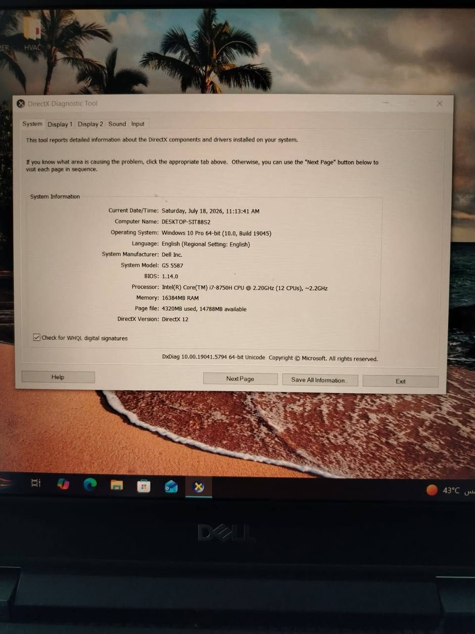 السلام عليكم شباب.. للبيع لابتوب ديل (Dell G5) الغني عن التعريف، مال ألعاب ثقيلة ومونتاج وشغل هندسي قوي. اللابتوب أداؤه توب، الصور واضحة وتوضح نظافة الجهاز.

المواصفات الحقيقية (مثل ما موضح بصور النظام):
​المعالج (CPU): Intel Core i7-8750H بسرعة 2.20 GHz (يصل لأداء أعلى، بـ 12 نواة - فئة H القوية جداً بالتحمل).
​الذاكرة العشوائية (RAM): 16 جيجابايت DDR4 (سلاسة تامة بالالعاب والـ Multitasking).
​كارت الشاشة المنفصل (GPU): العملاق NVIDIA GeForce GTX 1060 (Max-Q Design) بحجم 6 جيجا فعلي! (يشغل أقوى الألعاب وبرامج المونتاج والهندسة الـ 3D براحة تامة).
​كارت الشاشة المدمج: Intel UHD Graphics 630.
​الشاشة: بحجم 15.6 بوصة بدقة FHD ألوانها حيل حلوة ومريحة للعين.
​النظام: ويندوز 10 برو (Windows 10 Pro) أصلي ومفعل وجاهز.
​🔍 حالة الجهاز والبطارية (للأمانة والوضوح):
​البطارية: جديدة حيل، مبدلها قبل كم شهر وأداؤها ممتاز وتطول وياك.
​الكيبورد: للأمانة، اكو فقط بيه كم حرف يحتاج تضغط عليهم قوي شوية يلا يكتبون، وباقي الأحرف واللمس كله شغال طبيعي وتوب 100%.
​النظافة: النظافة الخارجية والداخلية ممتازة .
​الملحقات: يجي وياه الشاحنة الأصلية مالته مالت القيمنق الأصلي.
​💰 السعر والتفاصيل:
​السعر: [750 الف] (وبيه مجال بسيط للشراي الطيب).
​المكان: بغداد -الامين الثانية.
​التوصيل: ماكو او حسب مكانك

​للتواصل والاستفسار، يرجى مراسلة الخاص 
او واتساب 
***********

