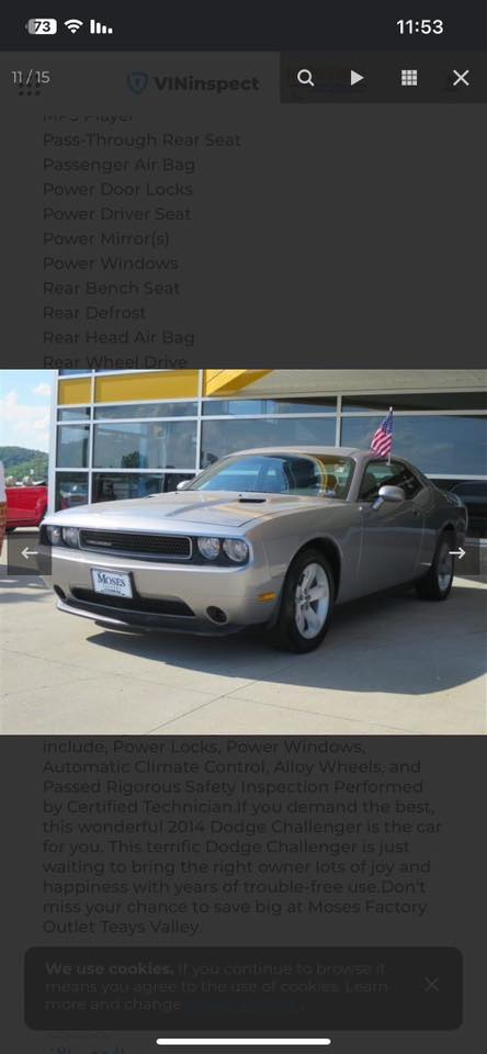 السلام عليكم
تشالنجر مديل 2014للبيع وراد كندي 
محدث امامي خلفي مديل 18 
مكينه 3.6L
السياره ستوك ع البلاد 
بيه جاملغين امامي وبنيد صبغ 
الضربه جايه بل حدادصفحه اليمين 
السياره بدون اريباك او اي ضرر. داخلي 
مكان السياره بصره 
رقم الجديد باسمي تحويل مباشر 
الاستفسار الاتصال 
***********
سعر البيع 125وقابل للتفاوض
