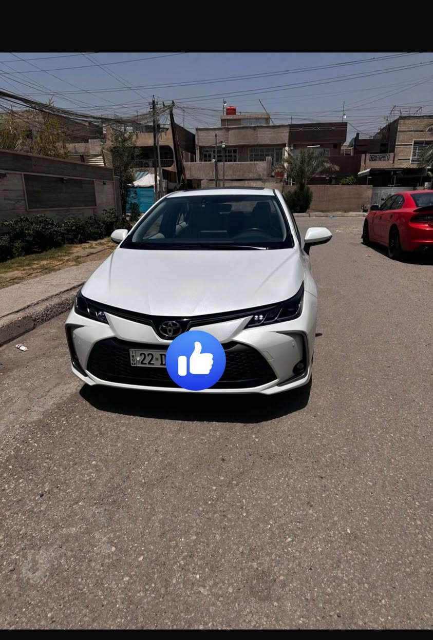 السلام عليكم 
للبيع. تويوتا كورلاه 2023 
فول 1/1 
ساز رقم اربيل
مكينه 1800 
ماشيه 67000
بصمه فتحه 
حساسات اماميه و خلفيه 
تحكمات كأمره خلفيه 
مكفوله من الصبغ والبارد 
مكان السياره بغداد الكاظميه 
***********
