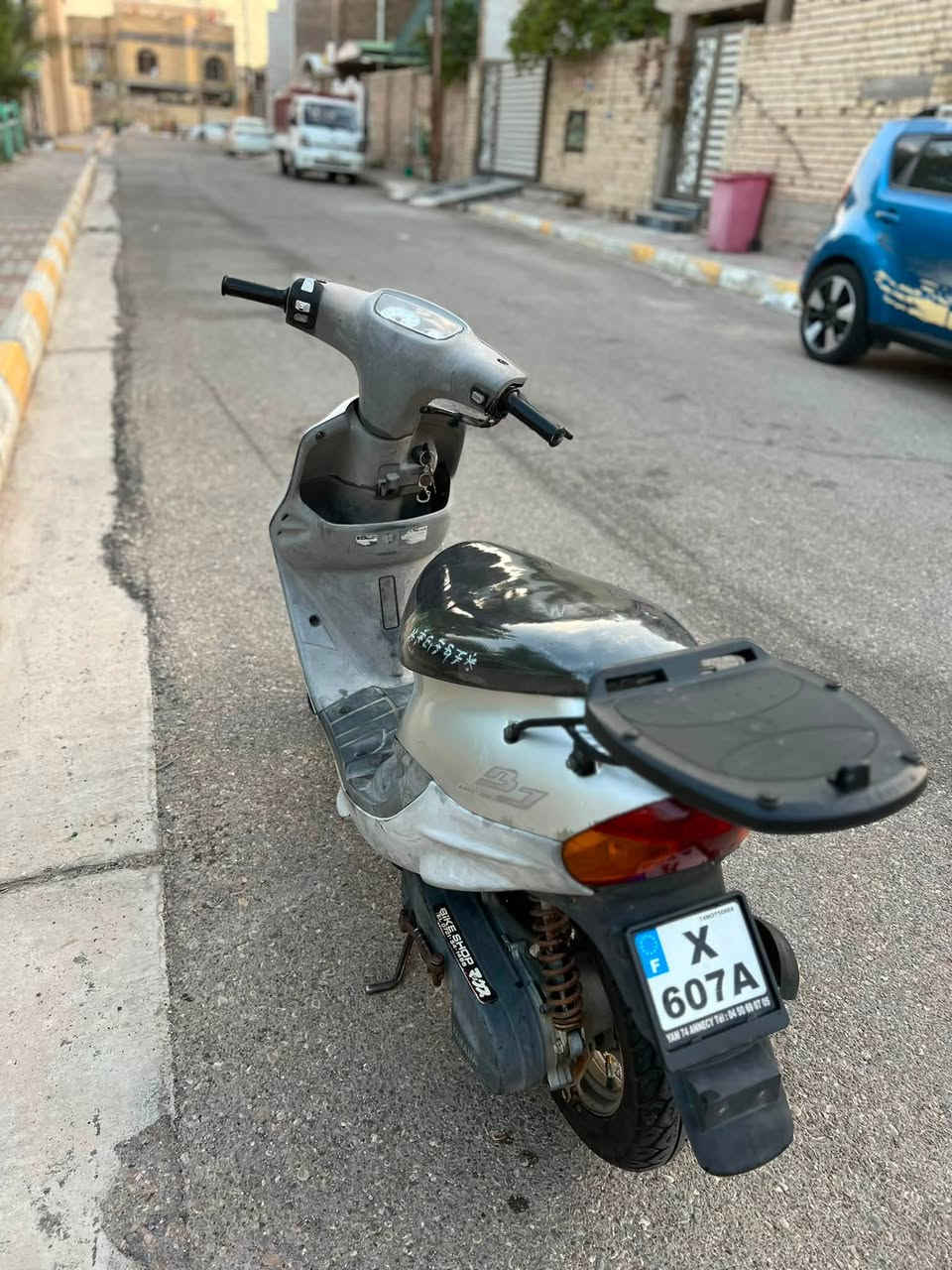 دراجه بيجي ياباني كل نقص مابيه جاهزه سلف هندر كهربائيات كله شغاله كل نقص مابيه أخت الرمبه الهاتف ***********المكان كوت الزهراء
