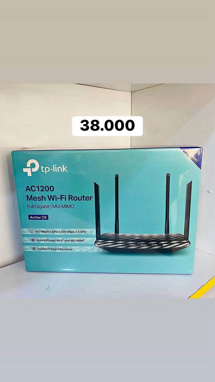 🔥 عروض راوترات TP-Link الأصلية 🔥

📶 Archer C20 (AC750) — 25,000 د.ع
📶 Archer C50 (AC1200) — 29,000 د.ع
📶 Archer C6 (AC1200 Mesh) — 38,000 د.ع
⚡ Archer AX12 (Wi-Fi 6) — 43,000 د.ع
🚀 Archer AX10 (Wi-Fi 6) — 50,000 د.ع
🔥 Archer C80 (AC1900) — 49,000 د.ع
💎 Archer AX53 (AX3000) — 68,000 د.ع
💎 Archer AX55 (AX3000) — 76,000 د.ع


**إذا كنت صاحب هذا الإعلان وتريد حذفه لأي سبب، رجاءا أرسل رسالة إلى الدعم الفني**