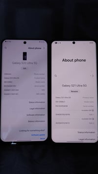 للبيع جهازين الاول كلكسي S21 ألترا ذاكرة 256 امريكي بيه فطر بالشاشة و ...