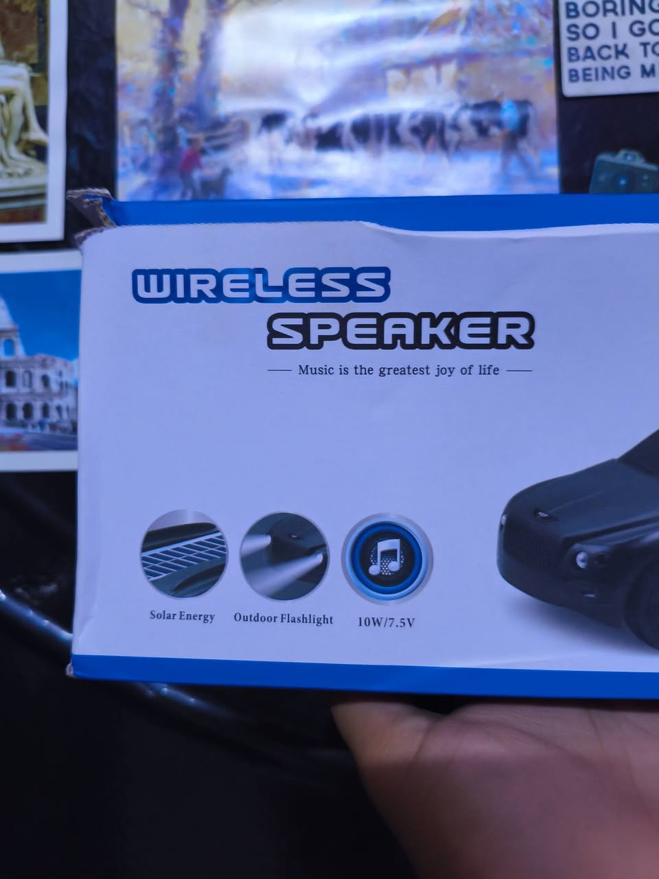 سماعة سيارة بلوتوث 🚗🔊
صوت جدًا قوي

تدعم:

- بلوتوث
- راديو FM
- USB
- رام
- شحن شمسي
السعر 25 الف 
توصيل بغداد 5 الاف محافظات 6 الاف


**إذا كنت صاحب هذا الإعلان وتريد حذفه لأي سبب، رجاءا أرسل رسالة إلى الدعم الفني**