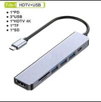 تحويلة تايب سي • ٧ منافذ • عرض 4K