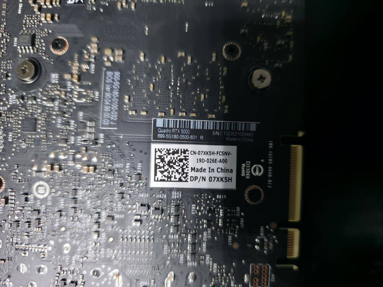 ⚡️Available now ⚡️

Dell 7XK5H Nvidia Quadro RTX 5000 
16GB - GDDR6 - PCI Express x16 3.0

--------------------------‐---------------‐-----‐
📍Sharjah - UAE
📩 WhatsApp for more details: +971545236071

#gpu #Nvidia #rtx


**إذا كنت صاحب هذا الإعلان وتريد حذفه لأي سبب، رجاءا أرسل رسالة إلى الدعم الفني**