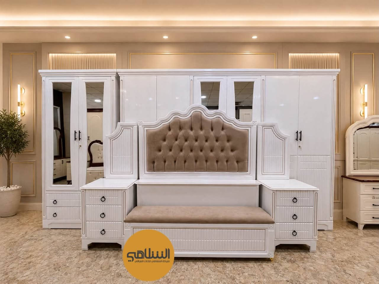 موديل الروان 

نجارة عراقية 100‎%‎

ضمن وجبة الدرجة الممتازة

السعر 3 ملايين و300 الف 

غرفة 6 ابواب طابقين ملحق 

تتكون من 10 قطع

الوجه الكنتور M D F 

الداخل الكنتور صاج طبيعي 4ملم 

الظهر جرجوبة شد براغي 

القاعدة بلوك بورد 

ارتفاع الكنتور 245سم

عرض الكنتور 323سم

عرض الكنتور مع زاوية ضلع واحد 443سم

شازلون وطابوريه اضافيات 

السرير طبقة بلوك بورد 

شركة الشلاهي للأثاث العراقي 

العنوان محافظة واسط قضاء العزيزية قرب كراج بغداد 

خدمة التوصيل والشد مجاناً الى جميع محافظات 
العراق

خدمة استبدال الغرف القديمة بالجديدة مع الاتفاق على الفرق 

خدمة الصيانة ما بعد البيع لمدة سنتين مجاناً 

***********

***********
