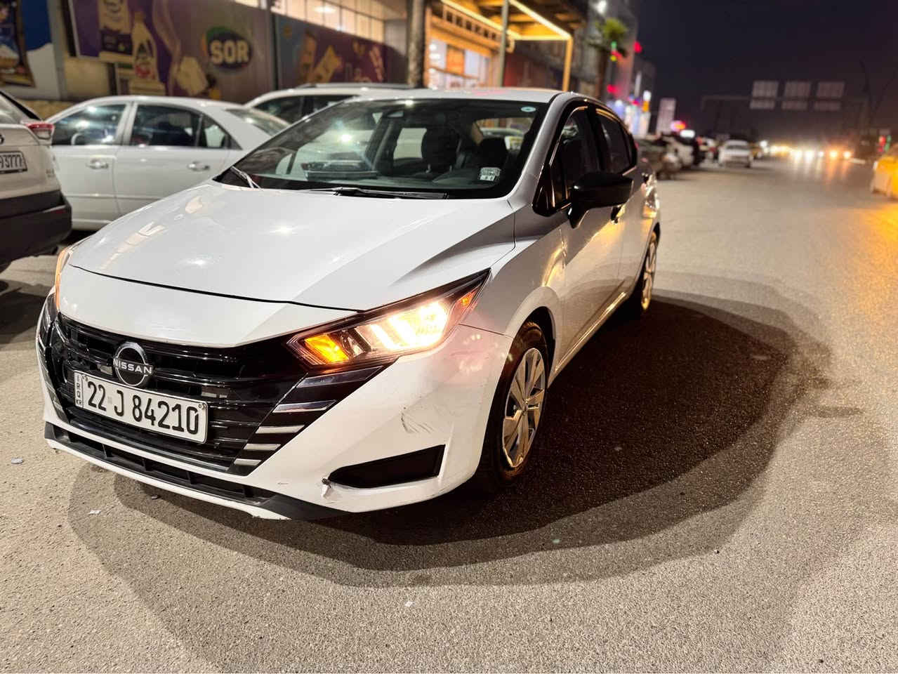 فيرسا موديل 2023لون ابيض كلين كير محرك شرط سياره بدون صبغ بدون تعديل شرط بيها بطاقه بانزين هم ضررها بس داعاميه امامي واكع فقط سنويه هزه جديده  شرط حدادي كامل سعرها 130وبيها مجال بسيط موصفات شاشه كامره حساس رادار امامي خلفي بصمه تشغيل عن بعد تحديد مسار*********** كركوك, العراق
