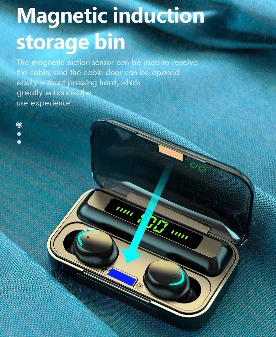 🎧⚡ خلي الموسيقى معاك دايمًا!

سماعات TWS F9-5 لاسلكية بشاشة رقمية وعلبة شحن كباور بانك 🔋
تحكم باللمس، مكالمات واضحة، وسهلة الاستخدام أينما كنت 👜
صوت نقي وموسيقى بلا توقف! 🎶