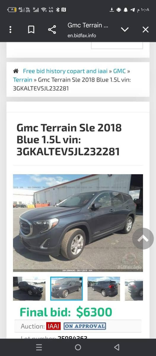 السلام وعليكم 
جمسي تيران 
موديل 2018
حادث بنيد مدكر بل عراق 
مواصفات تثبيت سرعه 
شاشه كبيرة كامرة خلفيه 
تحكم جهتين ماشيه 77
رقم بصرة 
السعر المطلوب (137)
***********
