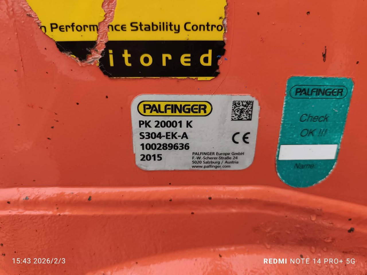 كرين بالفنكر 7.5 طن موديل2015  4  سلايد اوربي  جديد مكفول كفالة عامة
السعر190 ورقة
اربيل
***********
واتس اب
