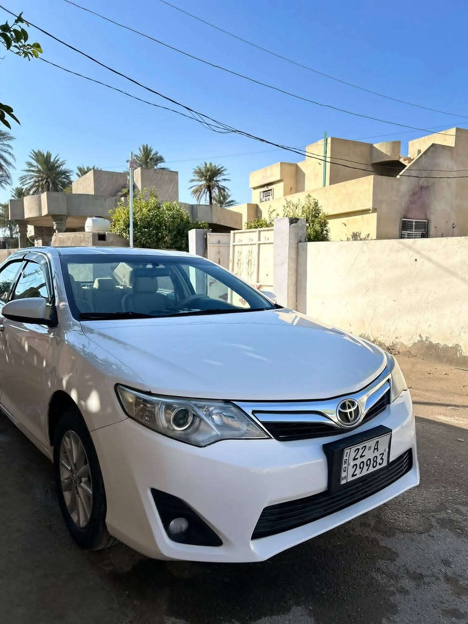 السلام عليكم.
للبيع كامري2012 نص فول  
رقم أربيل تحويل. ثاني يوم. 
السياره بيه تبديل باب من جهة السكن فقط وبيه بارد يم الجاملغ الخلفي شبر 
محرك 2500 لاتنقيص ولا تبخير 
خليجي مكان السياره صلاح الدين الضلوعية 
***********
