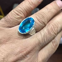 خاتم • فضة • توباز لندني