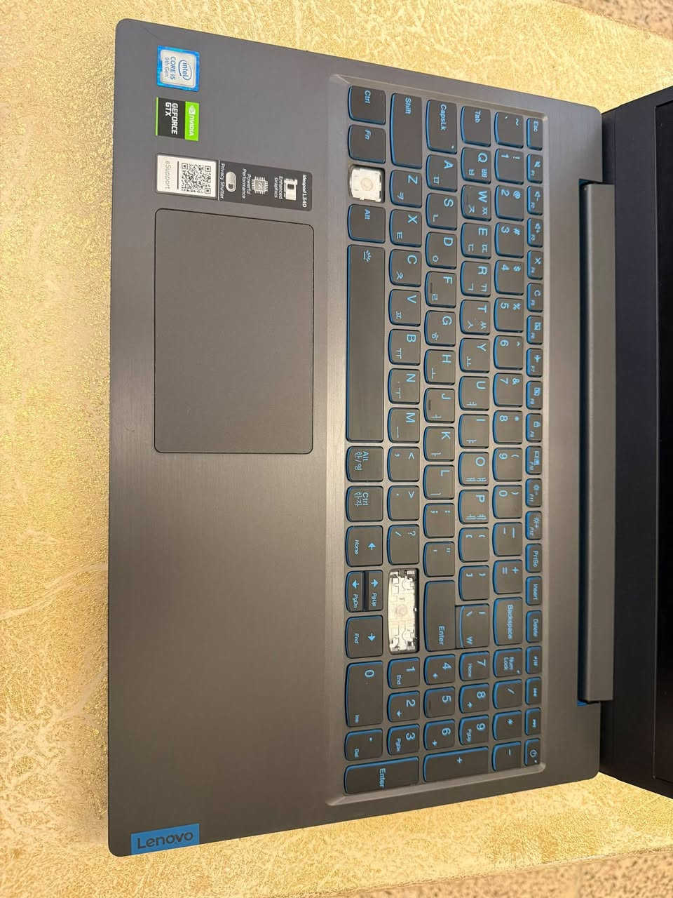 lenovo ideapad l340 15irh gaming
i5 9th H
Gtx 1650 4gb
512 ssd 
Ram 12 gb
السلام عليكم ورحمه الله وبركاته 
لابتوب مال باله ، المواصفات موضحة بالصور 
العيوب ، 
١ بيها خط بسيط جدا موضح بالصورة يبين على الشاشه السوداء 
٢ بيها ازرار ثنين ماموجودين 
٣ الشاحنة مالتها اصليه مال نفس الشركة لكن غير مطابقه بس تشحن طبيعي 
و الاخير ماعرف اذا عيب او لا بس جايه مابيها ولا برغي من الاسفل بالغلاف 😅 
للاستفسار يرجى مراسلة الصفحه


**إذا كنت صاحب هذا الإعلان وتريد حذفه لأي سبب، رجاءا أرسل رسالة إلى الدعم الفني**