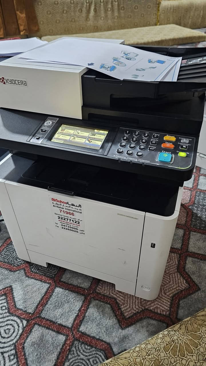 💫طــــابعة ليزرية كيوسيرا 5526cdw
💫طــــابعة تطبع وجهين تلقائي للملازم 
💫 سرعة الطباعة 20 نسخة بالدقيقة 
💫ملون وعادي 
💫سكنــر واستنساخ وطباعة 
💫فيدر للنسخ السريع والارشفة 
💫منفذ فلاش للخزن والارشفة والطباعة 
💫مجرين للورق  امامي وتحت 
💫 حبر باودر سعر سيت الحبر 55 الف يطبع من 2ل 4الاف نسخة
💫مستخدم نظيف ضمان الشغل والنظافة 
طابعة خدمية للمكاتب والطلاب 
💫💫 السعر 200لف  توصيل متوفر لكل المحافظات 
***********
