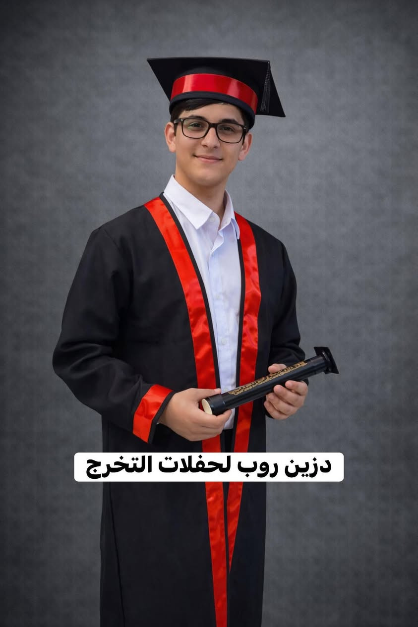 يوفر لكم تجهيز كامل لملابس التخرج

✔️ روب تخرج للأطفال من الأطفال إلى السادس
✔️ جميع القياسات متوفرة
✔️ خامة ممتازة وخياطة متقنة
✔️ أسعار مناسبة للبيع جملة الجملة
انسب الاسعار تجدوها لدى المصنع الرئيسي 
✨ متوفر أيضاً:وشاح تخرج بجميع الألوان

🧵 إمكانية التصنيع حسب الطلب(التصميم – الألوان – الطباعة)

📦 تجهيز المدارس📦 تجهيز المكاتب📦 تجهيز محلات الهدايا

📩 للحجز والاستفسار راسلنا 

#تخرج
#تخرج_الاطفال
#روب_تخرج
#روب_تخرج_اطفال
#حفل_تخرج
#احتفال_التخرج
#وشاح_تخرج
#قبعة_تخرج
#طلاب
#مدارس
#رياض_الاطفال
#سادس_ابتدائي
#تجهيز_مدارس
#تجهيز_حفلات
#مستلزمات_التخرج


**إذا كنت صاحب هذا الإعلان وتريد حذفه لأي سبب، رجاءا أرسل رسالة إلى الدعم الفني**