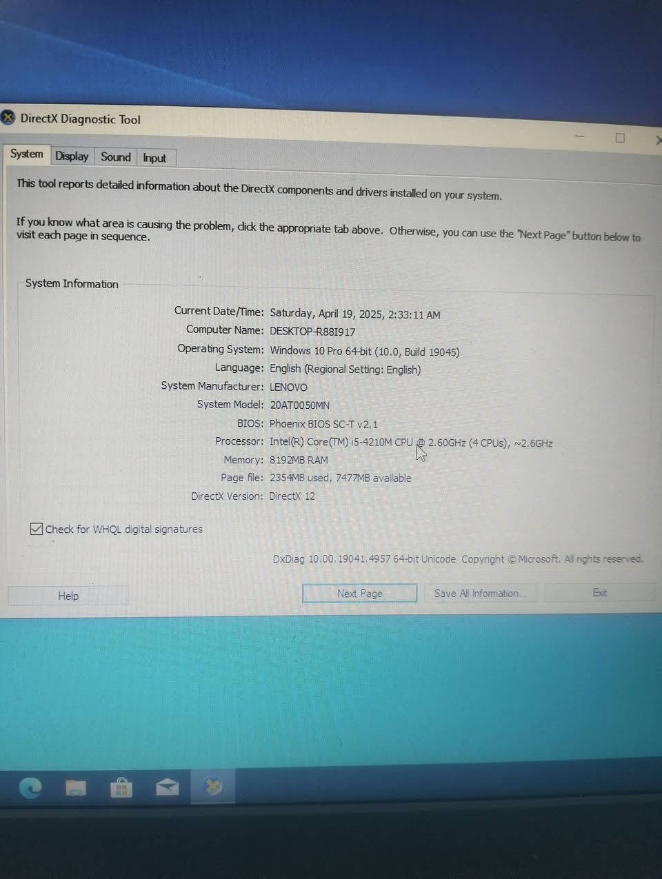 لاب توب لينوفو
حجم الشاشة 14 
كيبورد عربي انكليزي
المعالج كور اي 5 الجيل الرابع 
هارد ssd256
رام 8

مناسب للبرامج الهندسية والالعاب والتصفح وغيرها

شرط الفحص 

ملحقات تجي وي اللابتوب
جنطة
شاحنة
ماوس
باد ماوس

السعر 150 قفل 
للاستفسار خاص او عبر الرقم
***********
