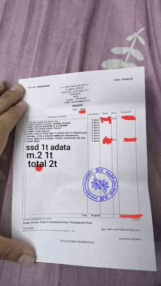 السلام عليكم
تجميعة pc العاب جديد استعمال قليل

المواصفات في الصور 

السعر مليون و 100 اسعار الرامات و التخزين صاعدة و تسوة اكثر 

 و تخزين

1t m.2

1t ssd

اتفضل راسلني خاص او اتصل على الرقم

***********
