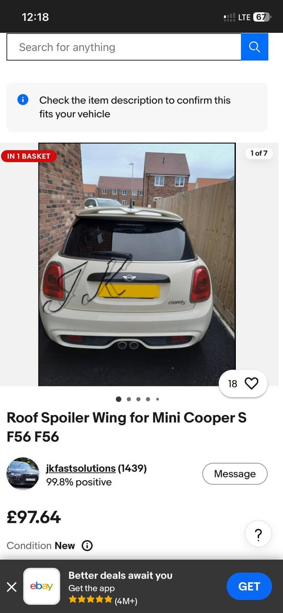 جناح مينى كوبر سعر ٤٥ الف
توصيل موجود


**إذا كنت صاحب هذا الإعلان وتريد حذفه لأي سبب، رجاءا أرسل رسالة إلى الدعم الفني**