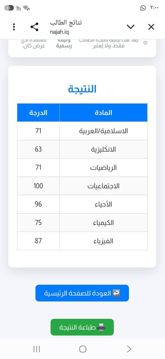 🌟 النجاح لا يعرف المستحيل.. والدور الثاني هو بوابتك للتفوق! 🌟
لأن طموحكم يسوى التعب، ولأن "ريحانة المصطفى" معكم خطوة بخطوة.. نبارك من كل قلوبنا لجميع طلابنا الأبطال الذين حققوا النجاح والتميز في الدور الأول 🎉✨.
​ولأن رحلة التميز مستمرة ولا تتوقف.. نفتح أبوابنا ونرحب بـ طلاب الدور الثاني بكل حب وعزيمة لنبدأ معاً رحلة التحدي وضمان النجاح المضمون 100%! 💪📚
​🎯 لماذا معهد ريحانة المصطفى هو خيارك الأضمن؟
​✨ كادر تدريسي متميز ونخبة من الأساتذة الكفاء ذوي الخبرة الطويلة في المناهج الوزارية.
​✨ مراجعات مركزة وشرح مبسط يضمن لك فهم المادة من المرة الأولى واجتياز الامتحان بكل سهولة.
​✨ برنامج مكثف خاص بالدور الثاني يركز على أهم الأنماط والأسئلة الوزارية المتكررة.
​✨ متابعة يومية واختبارات دورية مستمرة لكسر حاجز الخوف وضمان ليلة الامتحان.
​⏳ المقاعد محدودة جداً.. سارعوا بحجز مقعدكم الآن!
​📍 الموقع: بغداد - الرئاسة - شارع 20
📞 للاستفسار والتسجيل: تواصلوا معنا عبر الاتصال أو الواتساب على الرقم: ***********
​معهد ريحانة المصطفى.. طريقكم الثابت نحو النجاح والتفوق! 🎓✨

