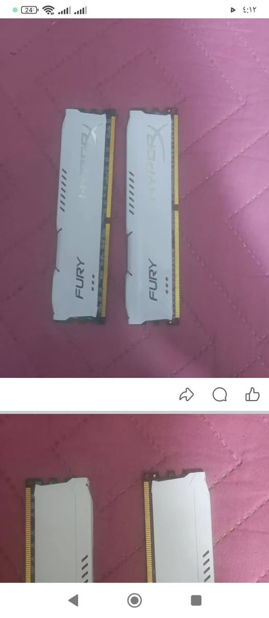 للبيع: رامات HyperX Fury بحجم 32GB (أداء واستقرار أسطوري) ⚡
للبيع رامات من أشهر وأقوى الشركات المعروفة بالاستقرار والأداء العالي في الألعاب والمونتاج. القطع نظيفة جداً وبحالة ممتازة وشغالة 100%.
⚙️ المواصفات (Specifications):
الشركة المصنعة: HyperX (الغنية عن التعريف).
الموديل: Fury.
الحجم الإجمالي: 32GB (مثالية جداً للألعاب الثقيلة مثل كود وفورتنايت، والبث المباشر، وصناع المحتوى اللي يشتغلون مونتاج بريمير وافتر ايفكت بدون أي تعليق).
التوافق: متوافقة ومستقرة جداً مع منصات Intel و AMD وتدعم تقنية الـ XMP للوصول لأعلى أداء مستقر بضغطة زر واحدة من البايوس.
✨ مميزات الرام للشراي:
الحجم (32GB) يضمن لك راحة بال ومستقبل آمن مع كل الألعاب القادمة بدون الحاجة للتطوير نهائياً.
تبريد معدني مدمج ومميز يحافظ على برودة الرامات واستقرارها تحت الضغط العالي. السعر 200 رقمي***********
