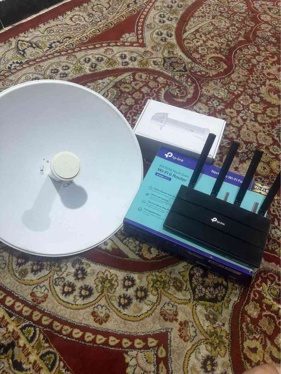 شبكة واي فاي كاملة مستعمله اقل من خمس اشهر 

راوتر ax1500 جيل6

نانو m5-400 

كيبل 30متر 

كلها كاملة بس جيب وشد 
سبب البيع حولت ضوئي 
السعر 100الف 
*********** الزبير, البصرة
