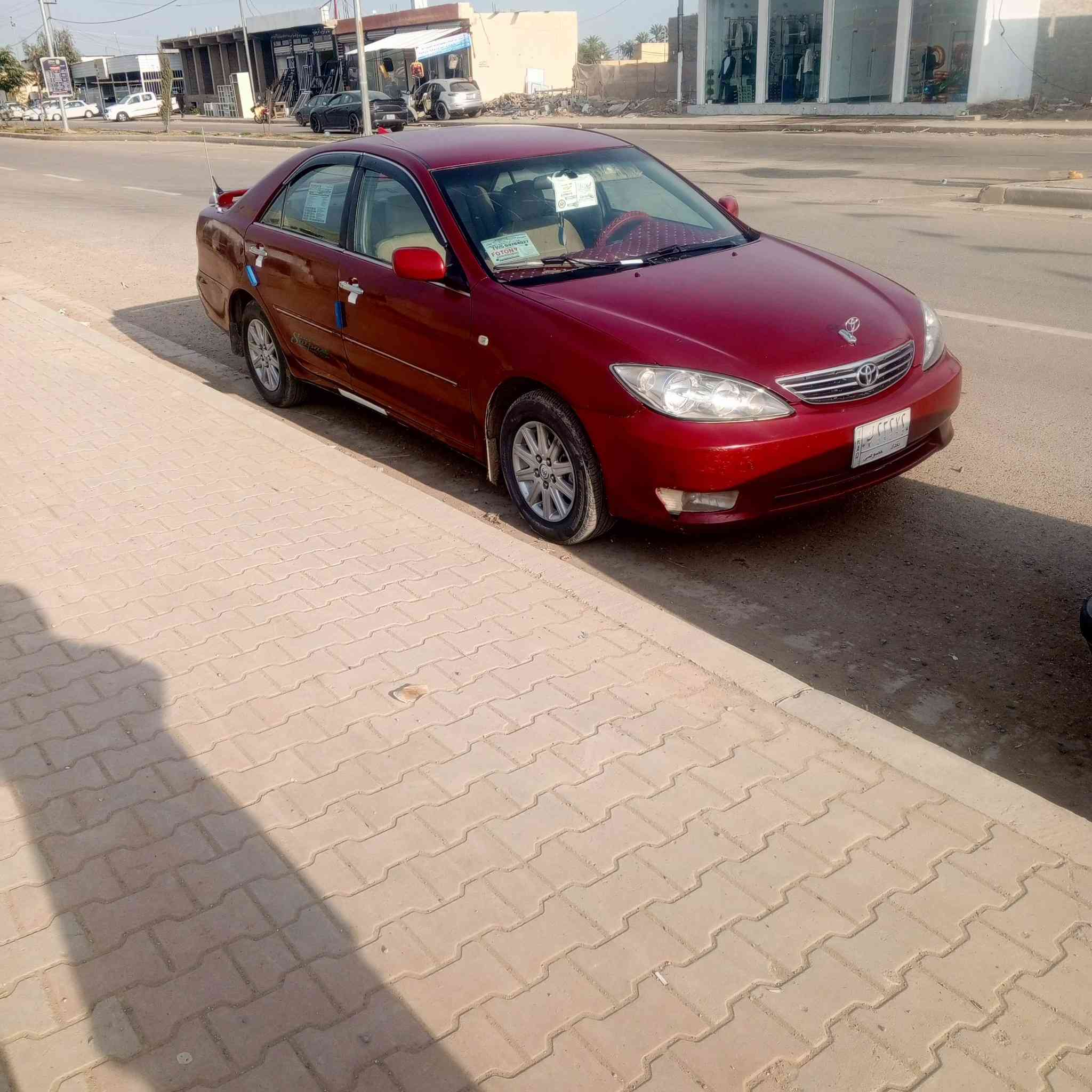 كامري خليجي 2003 رقم بغداد تحويل مباشر بيه صبغ احزام جماليه اسعر 85 وبيه مجال  *********** صلاح الدين الضلوعيه
