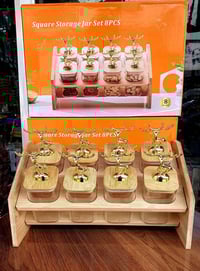 طقم مباهر • ٨ قطع • عسلي