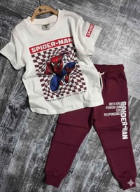 تراك ولادي سبايدرمان • قماش قطن ليكرا • مقاسات 4-12سنة