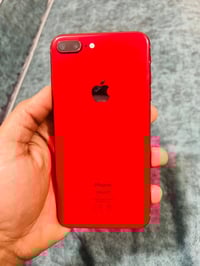 ايفون 8 بلاس لون احمر تلفون ذاكره 64 مبدل شاشه فقط بطاريه 86 تلفون جدي...