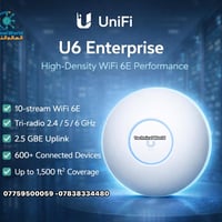 UniFi U6 Enterprise • واي فاي 6E • ٦٠٠+ جهاز