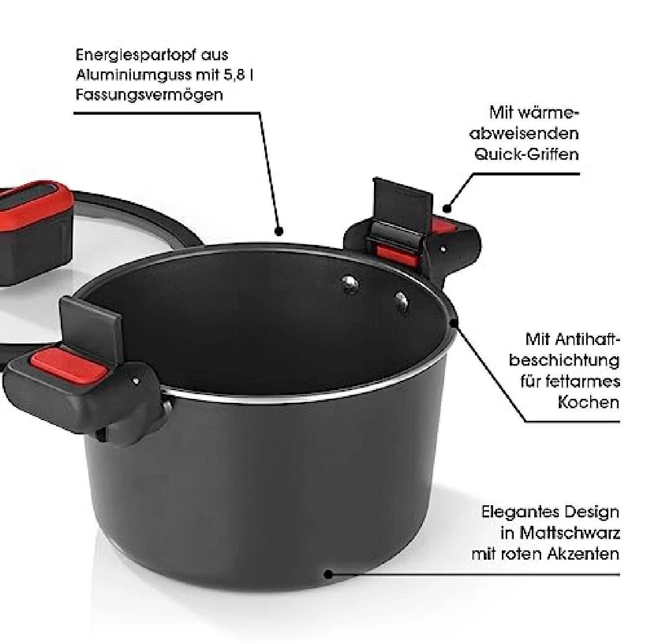 Quick and easy preparation: the GOURMETmax cast aluminium energy saving pot with 5.8 litre capacity ensures quick, easy and vitamin-friendly preparation

Condition - used like new/ used one
Price -60$ أربيل, العراق


**إذا كنت صاحب هذا الإعلان وتريد حذفه لأي سبب، رجاءا أرسل رسالة إلى الدعم الفني**