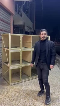 قفص طيور • ٦ خانات • خشب روسي