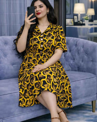 دشداشة نسائية • كشمير مشجر • مقاسات 2XL-5XL