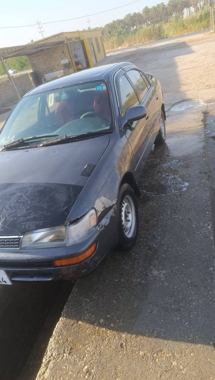 السلام عليكم 
سياره كورلا رقم نجف نكليزي بسمي 
السياره مكفوله عدا كفر خلفي فقط 
السياره جاهزه تبريد
 توني شادله تخم تايرات 
حداديه توني مسويها السياره حلوه مال جناي ماتخسر عليها ربع 
مكان السياره الديوانية _قضاء المهناويه 
السعر 45 بيها مجال 
***********
