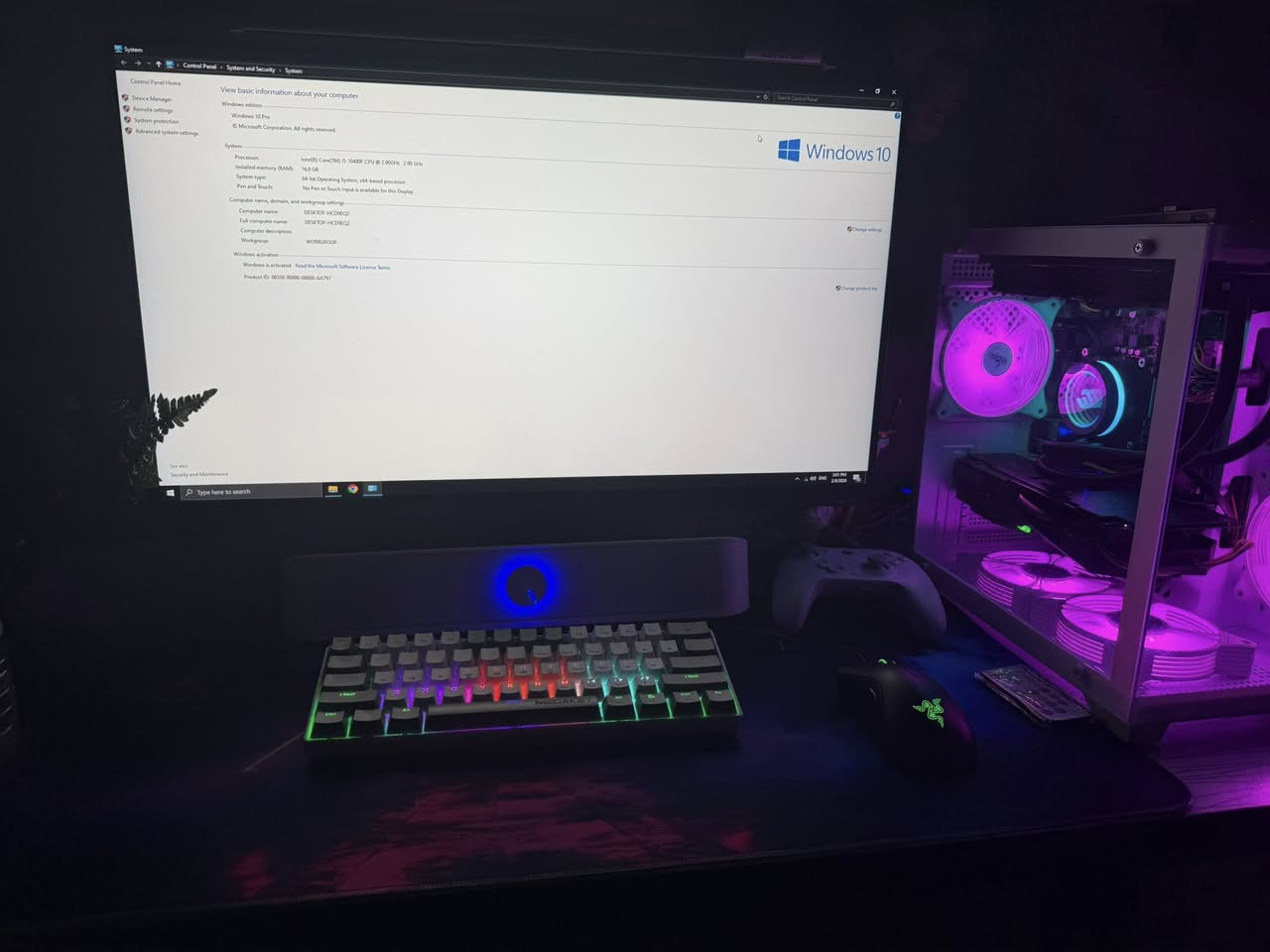 تجميعه للبيع مع مونيتر :
ASUS GTX1660 SUPER
i5 10400f
RAM 16GB DDR4
M.2 512GB + Sata SSD 256GB 
M.B h410
Case 5 Fan RGB
POWER Deepcool  550W
تبريد مائي 

مونيتر AOC  1080x1920 180HZ 
كيبورد Ajaazz
ساوند بار Red dragon
ماوس Raizer


**إذا كنت صاحب هذا الإعلان وتريد حذفه لأي سبب، رجاءا أرسل رسالة إلى الدعم الفني**