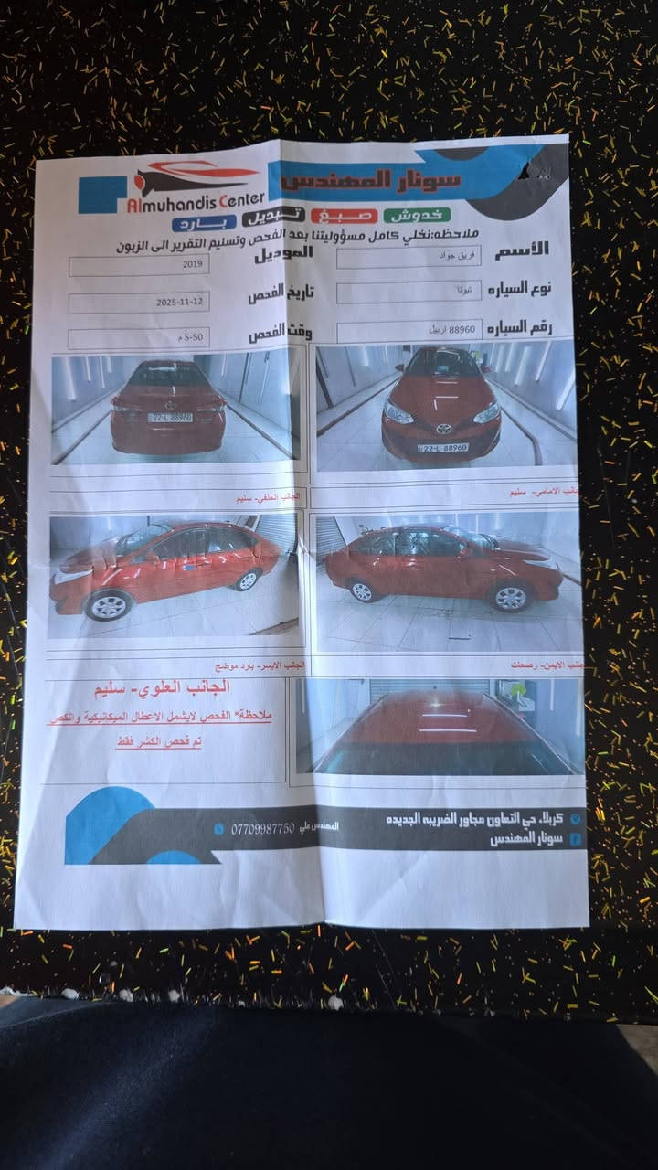 يارس خليجي مكفول ٢٠١٩ ماشيه ١٤٠ رايدها ١٢٥ وبيها مجال ***********
