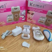 براون • kemei • الة حلاقة • مزيل شعر • مكينة حلاقة • 4 في 1 • حفافة قد...