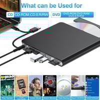 محرك CD/DVD • USB 3.0 • قارئ SD/TF