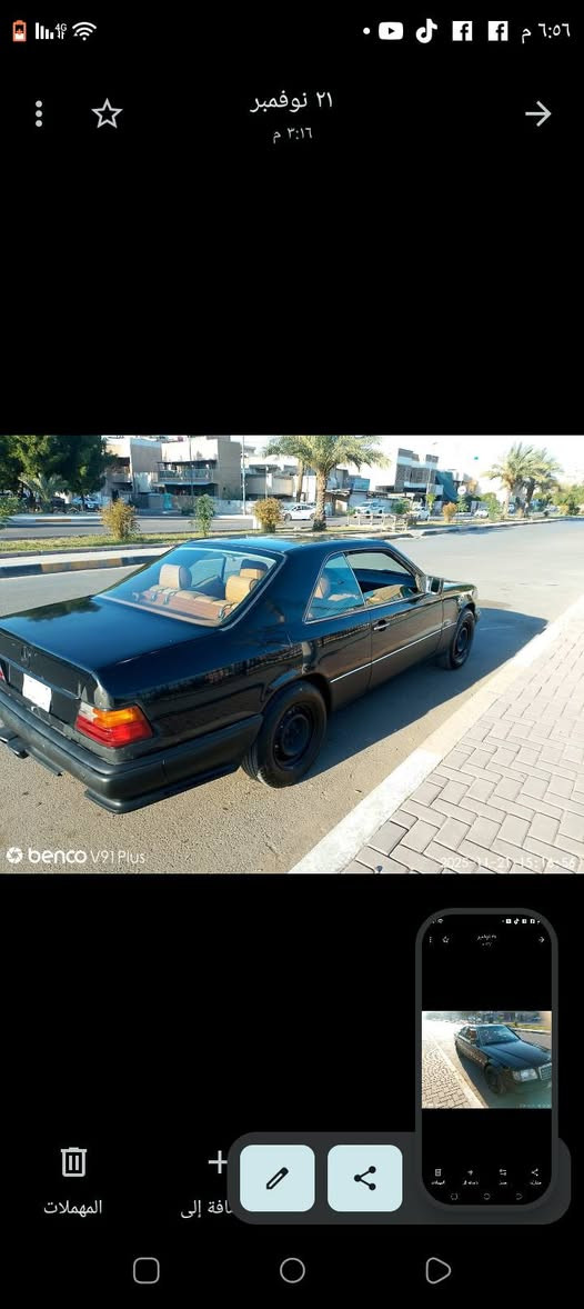 مرسيدس كوبيه موديل 1989محور بطة 3000 موبايل*********** العنوان بغداد
