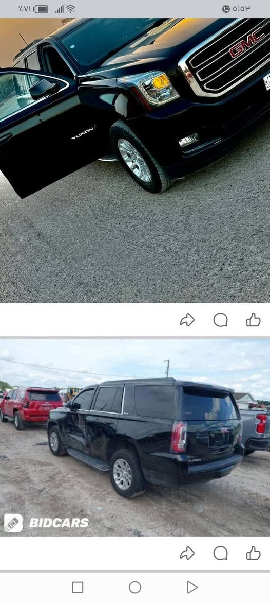 السلام عليكم جمسي يوكن موديل ٢٠٢٠ SLE سيارة جديدة رقم بغداد انكليزي بأسمي تحويل مباشر وارد امريكي حادث بسيط واضح بالصور السعر 36000$ للاتصال ***********
