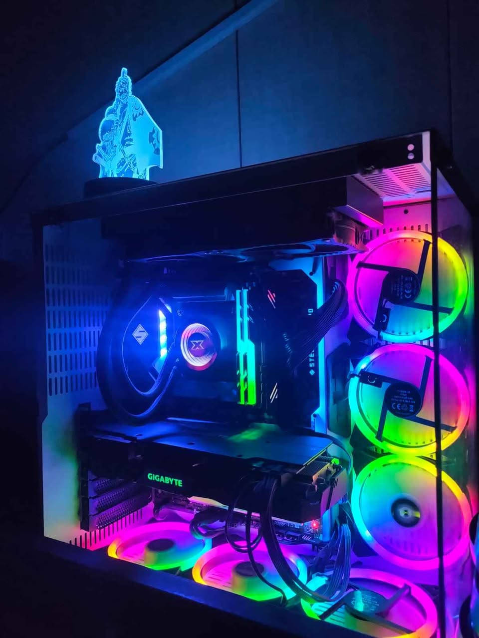 كيس  للبيع 
موصفاته
كارت شاشه اقوى من 4060
CPU i5 10600
GPU GIGABYTE 
RTX 2080 SUPER.  8G 
  SSD 256+ m.2 256
RAM:G.SKILL DDR4 3200 16GB 
M.b:  ASRock Z490 عسكري يجي المذر بورد 
POWER supply 750 Segotep
تبريد مائي فانين X
كيس STEEL LEGEND
سعر 780 وبي مجال بسيط 
مكاني شعب 
رقم *********** بغداد, العراق
